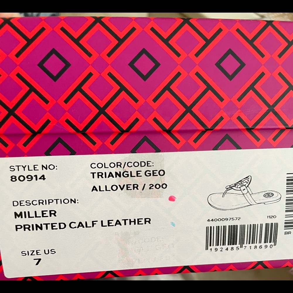 NIB Tory Burch Miller Triangle Geo Sandals - Picture 6 of 6